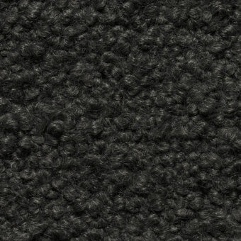 Dark charcoal gray Smilla Stretch fabric texture with dense looped pile, subtle sheen, and a slightly irregular, voluminous knit construction.